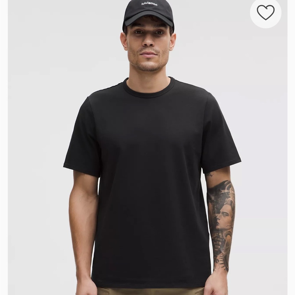 lululemon athletica Men's Organic Cotton Classic-Fit Black T-Shirt